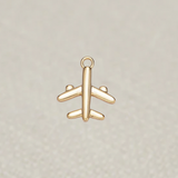Gold Plane Charm