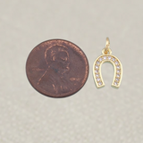 Gold Horseshoe Charm