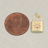 Gold Key Lock Charms