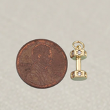 Gold Barbell Charm