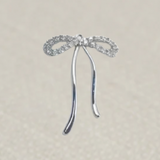 Silver Bow Charm