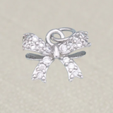 Silver Bow Charm