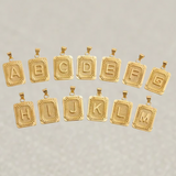 Square Pendent Letter Charms