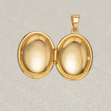 Silver Oval Locket Charm