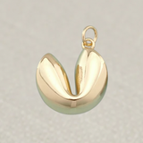 Gold Fortune Cookie Charm