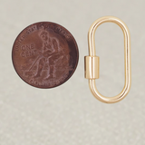 Gold Oval Carabiner