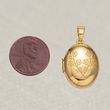 Silver Oval Locket Charm