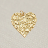 Paved Gold Heart Charm