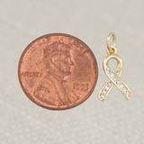 Gold Ribbon Cancer Awareness Charm