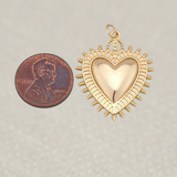 Gold Sacred Heart Charm