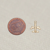 Gold Plane Charm