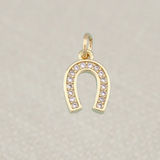Gold Horseshoe Charm