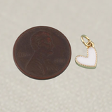 White Tiny Heart Charm