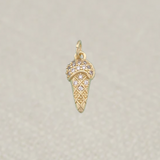 Gold Diamond Ice Cream Charm