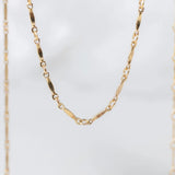 Dapped Bar Chain - Gold Filled