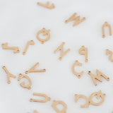 Gold Sideways Initial Charm