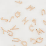 Gold Sideways Initial Charm
